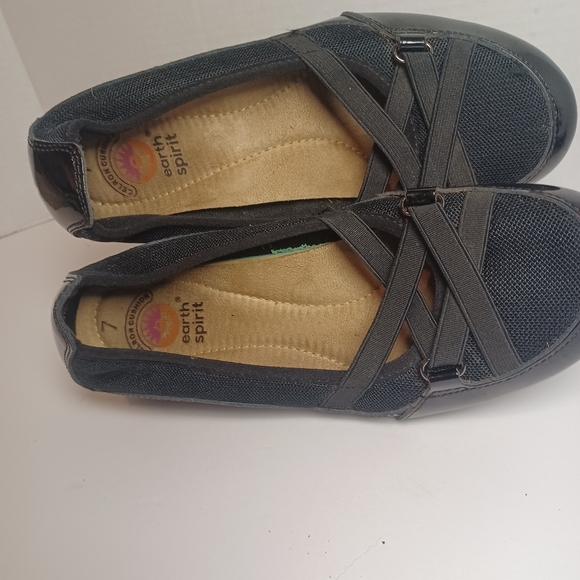 Earth Spirit Gelron Cushion‎ Slip-on Flats Shoes Black Women’s Size 7 Comfort - Picture 3 of 7